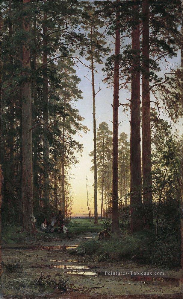 bord de la forêt 1879 paysage classique Ivan Ivanovitch Peintures à l'huile